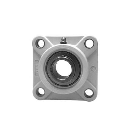 Ami Bearings SINGLE ROW BALL BEARING - 1-11/16 KANIGEN SET SCREW WHITE 4-BOLT FLANGE UCFPL209-27MZ20W